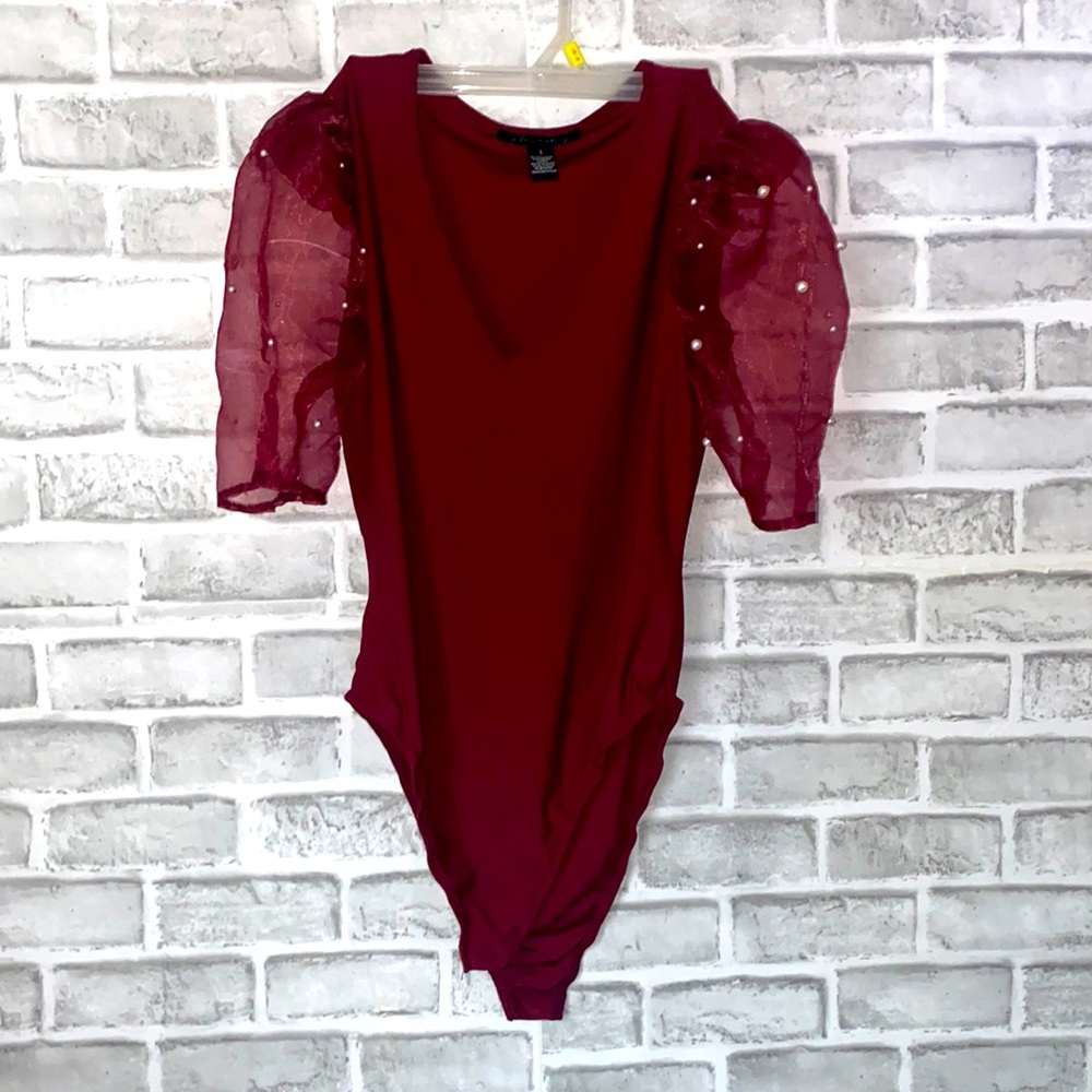 Burgundy Body Suit